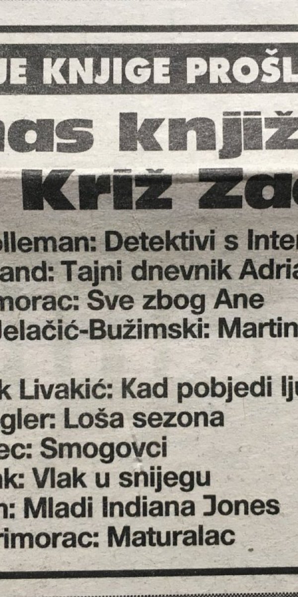 Sv Križ Začretje, Večernji lsit, travanj 2000